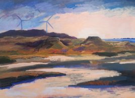 Grønningen, Fanø nord, 200 x 150, akryl på lærred, SOLGT